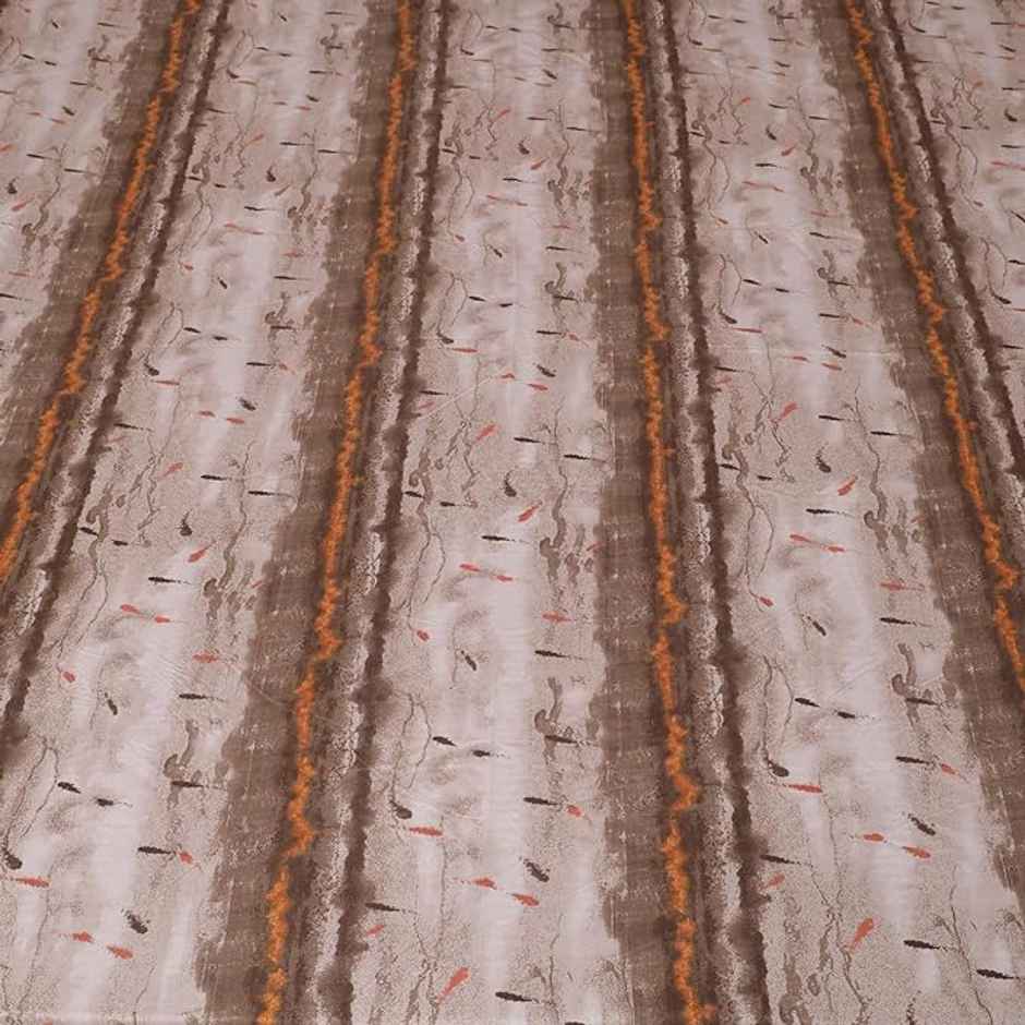 Status Flannel Cosy Fitted Bedsheet | Brown veil Stripe - 220 x 240 cm