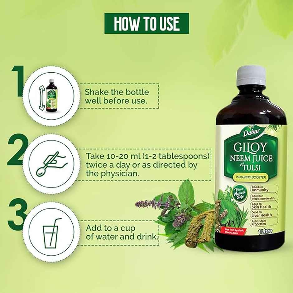 Dabur Giloy Neem Tulsi Juice for Immunity Liquid