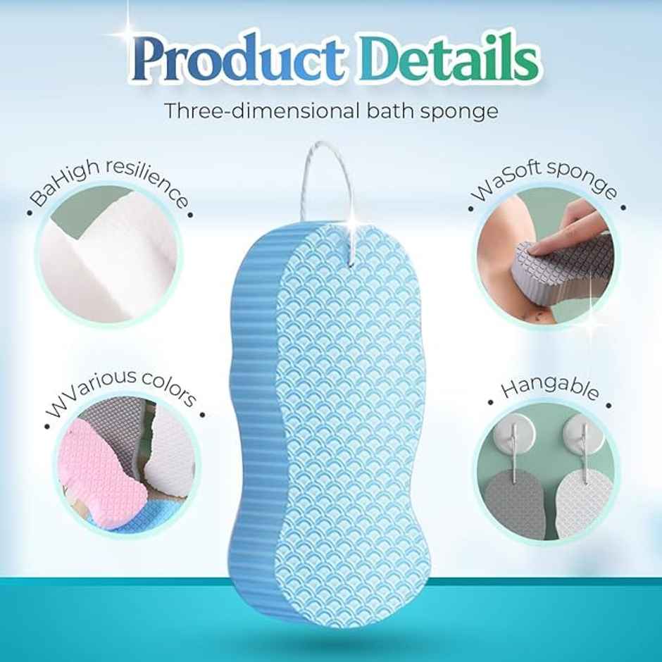 Perpetual Mart Makeup Dead Skin Remover Sponge | Face & Body Scrubber | For Men & Women