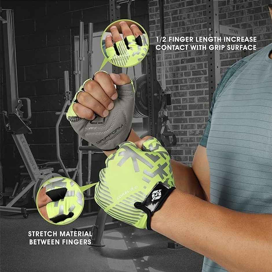 Nivia Coral 2.0 Fitness Gloves | Medium | Green