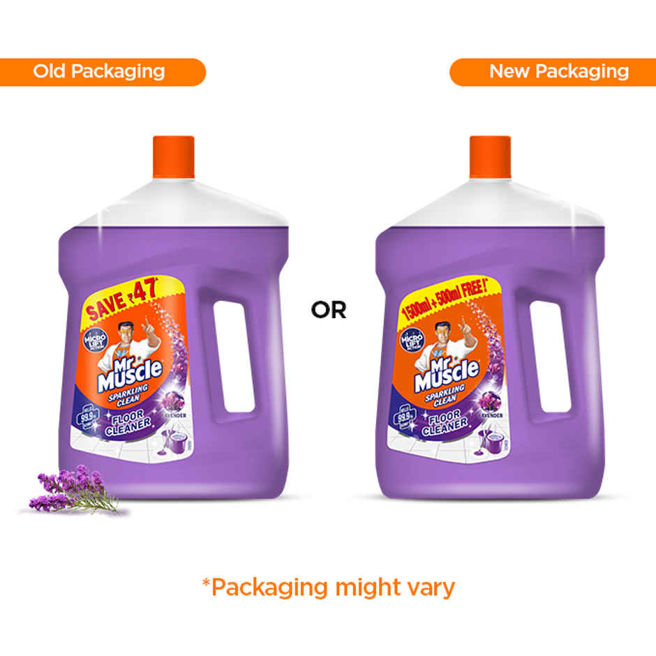 Pledge Wood Floor Cleaner(475ml) & Mr Muscle Floor Cleaner Lavender(2l) Combo