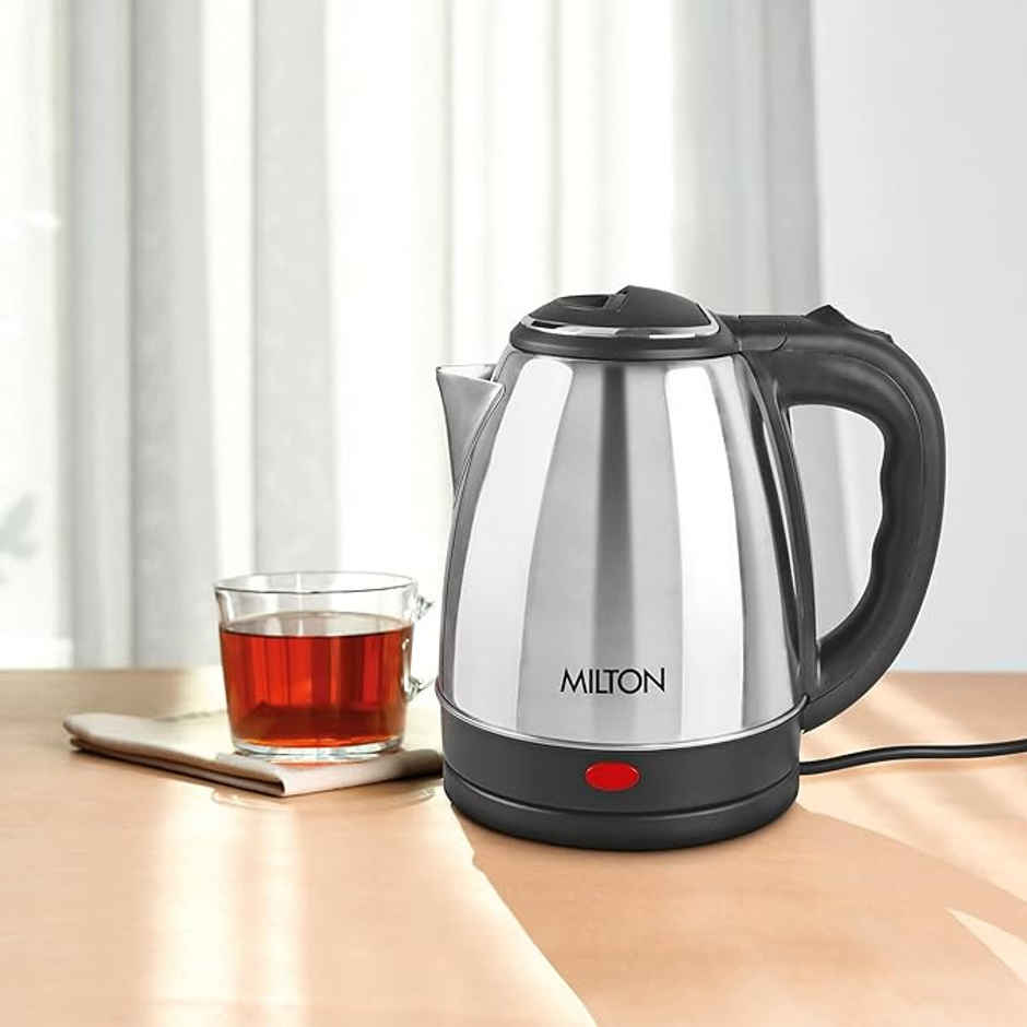 Milton Euroline Go Electro 1.5 Stainless Steel Electric Kettle| 1.5 Litres| Silver| 1500 Watts