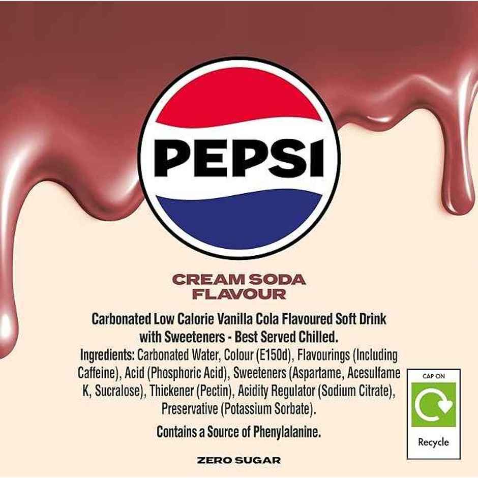 Pepsi Uk Zero Sugar Cream Soda | Cold Drink