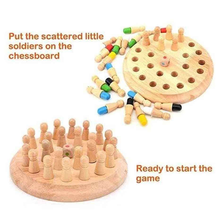 Storio Geometric Memory Chess | Shape Sorting Educational Puzzle