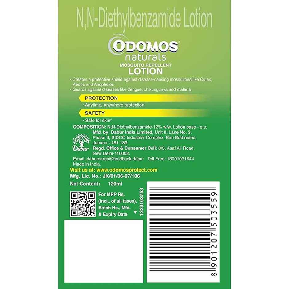 Odomos Naturals Mosquito Repellent Lotion
