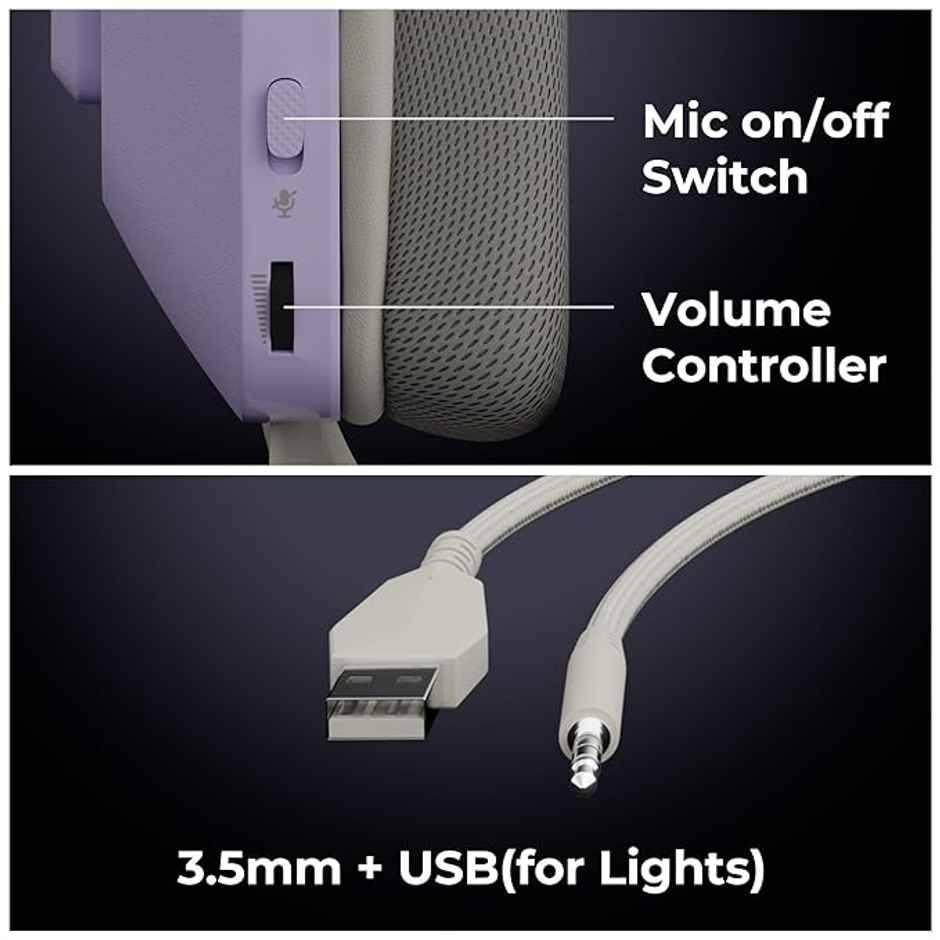 Zebronics Havoc Premium Gaming Over Ear Wired Headphone With Dolby Atmos Subscription (White)