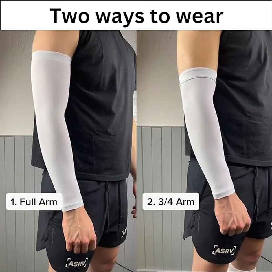 Motorzee Arm Sleeves For Men & Women UV Sun Protection, UPF 50 Cool Arm Hand Cover Unisex