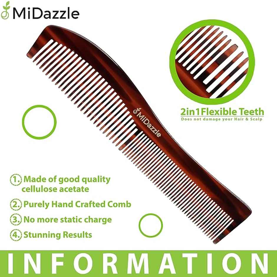 Midazzle Handmade/HandCrafted Graduated Dressing Comb 10 | MIHC2204