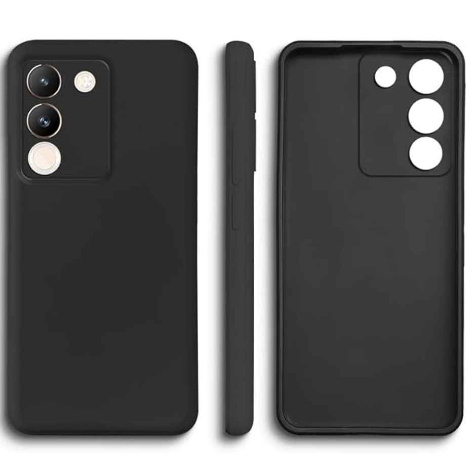 Kwine Case Vivo Y200 5G Back Cover - Black Bordered Transparent Case
