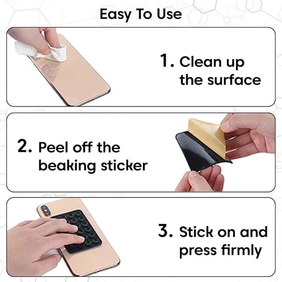 Sounce Suction Phone Case Mount | Ultra-strong Suction Cup Phone Holder for Secure Grip | Black