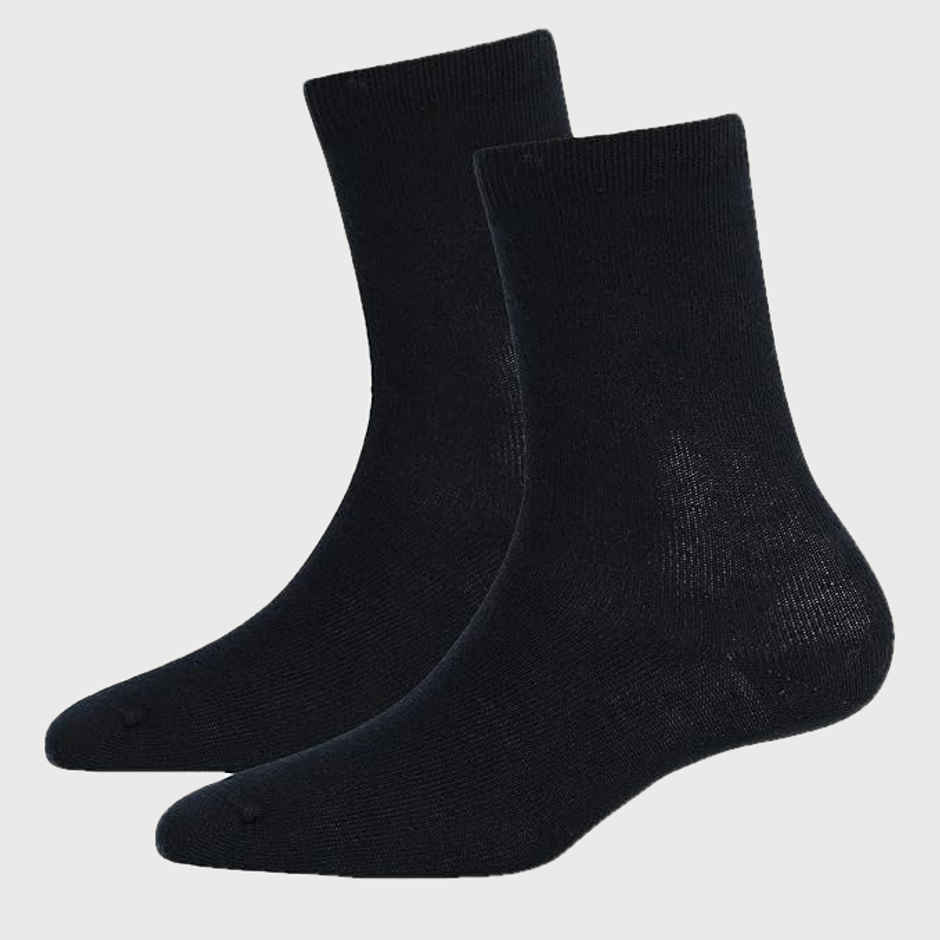 Jockey Unisex Solid Cotton, Nylon, and Elastane Socks | Black | 11 - 12 years