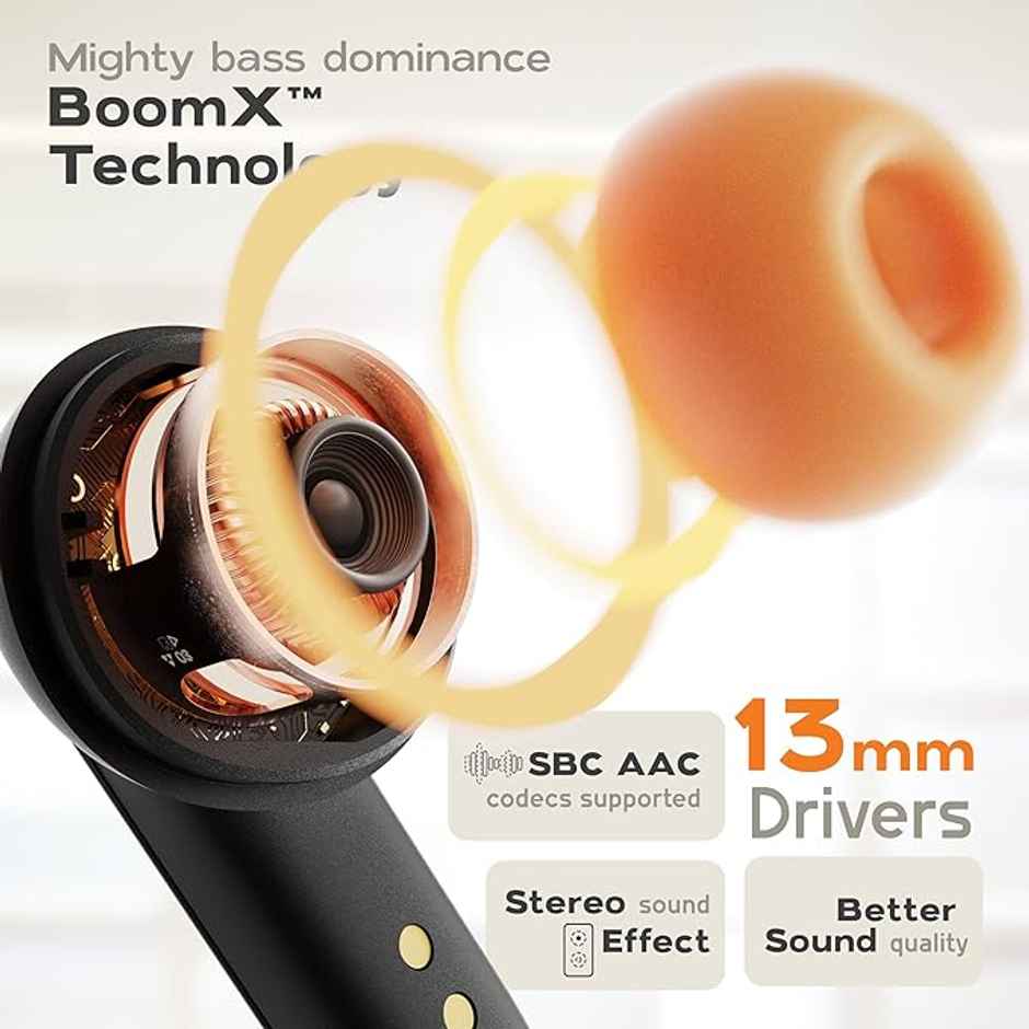 GOBOULT (Formerly Boult) Z40 Pro with 100H Battery, Quad Mic ENC, BT v5.3 | True Wireless | Midnight