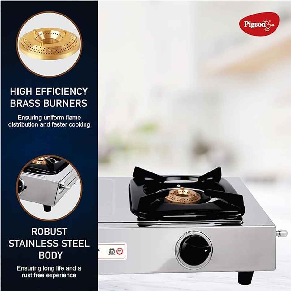Pigeon by Stovekraft Stainless Steel LPG Gas Stoves | 2 Burner | Aspire