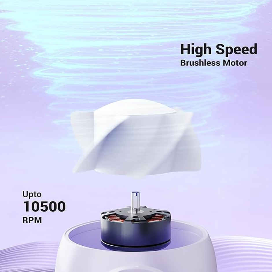 Zebronics Heat Buster 100 Purple Mini Fan 10500 RPM 3 Speed 5.4m, Airflow Type C Charge