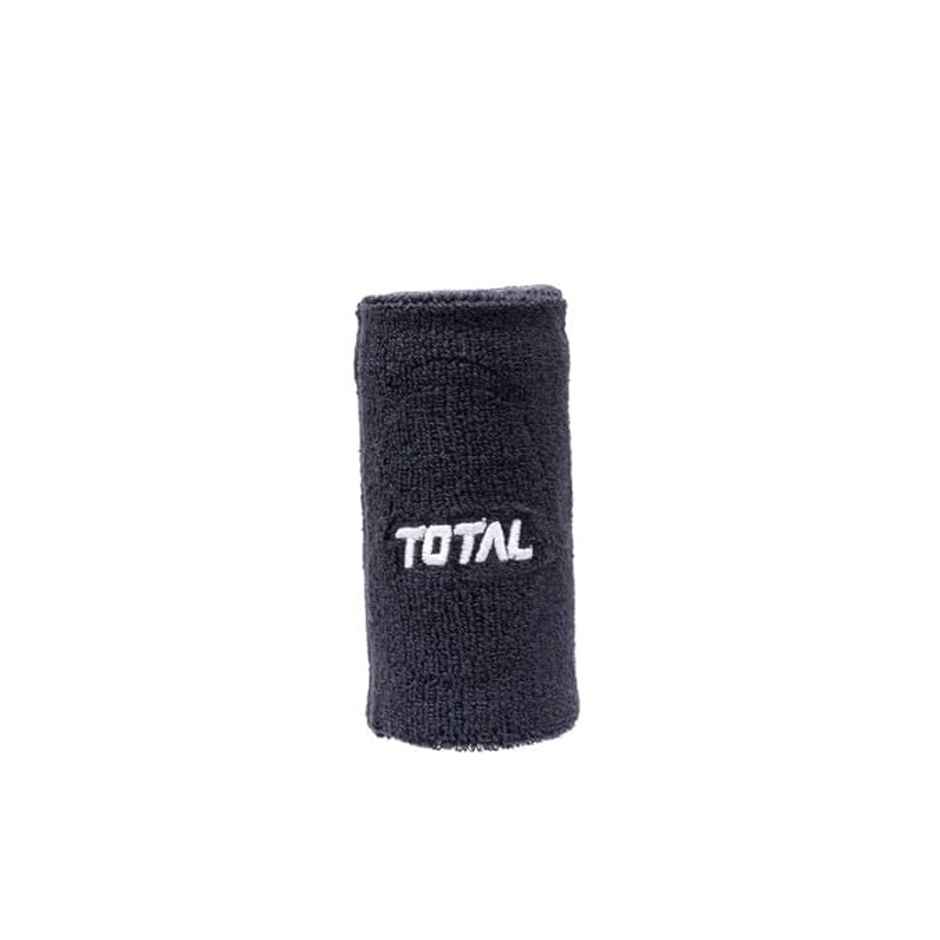 Total Adjustable and Breathable Cotton Unisex Sweat Wrist Band (Pack of 1), Grey - 5 Inch