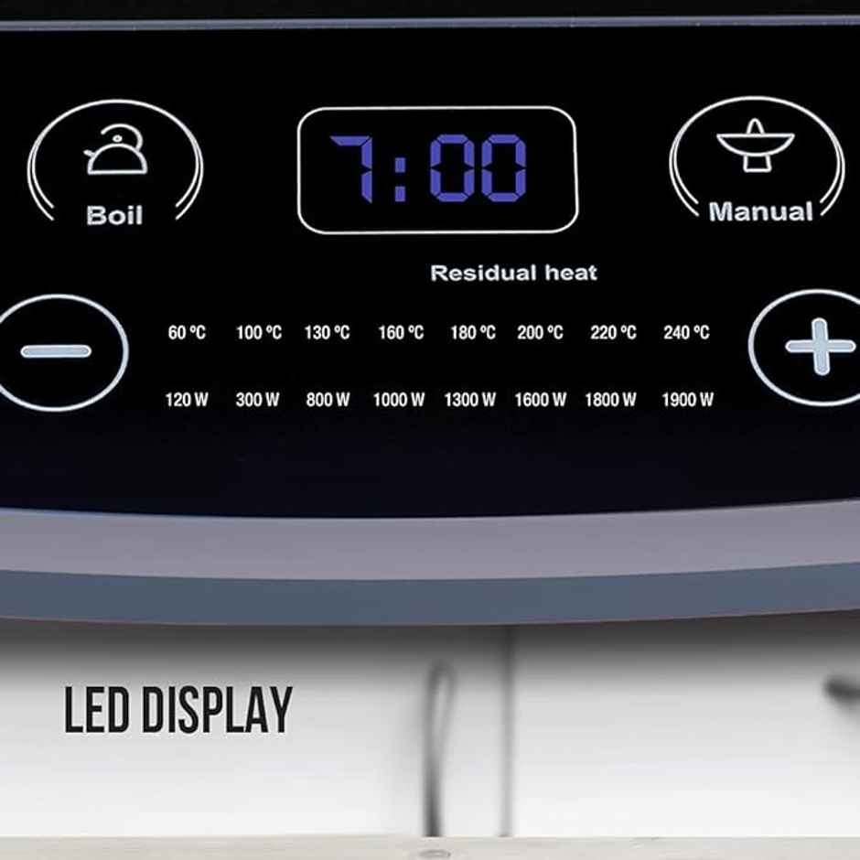 Havells Insta Cook Et-X Induction Cooktop, Dark Grey 1900 W, Ceramic Glass, Gray