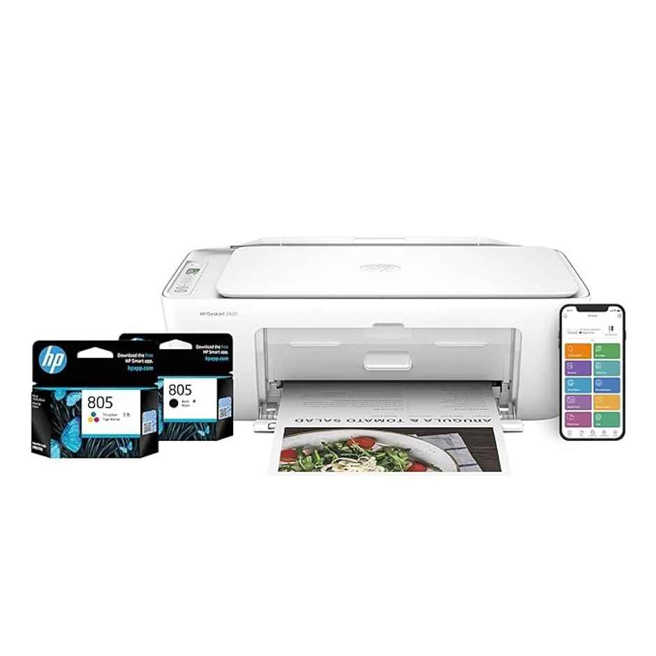 HP Deskjet 2820 WiFi Colour Printer - Print/Scan/Copy Ideal for Home - White