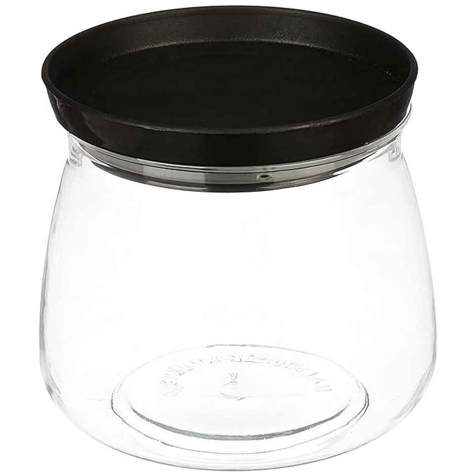 Tex-Ro Plastic Round Push Grocery Container For Kitchen Organizer