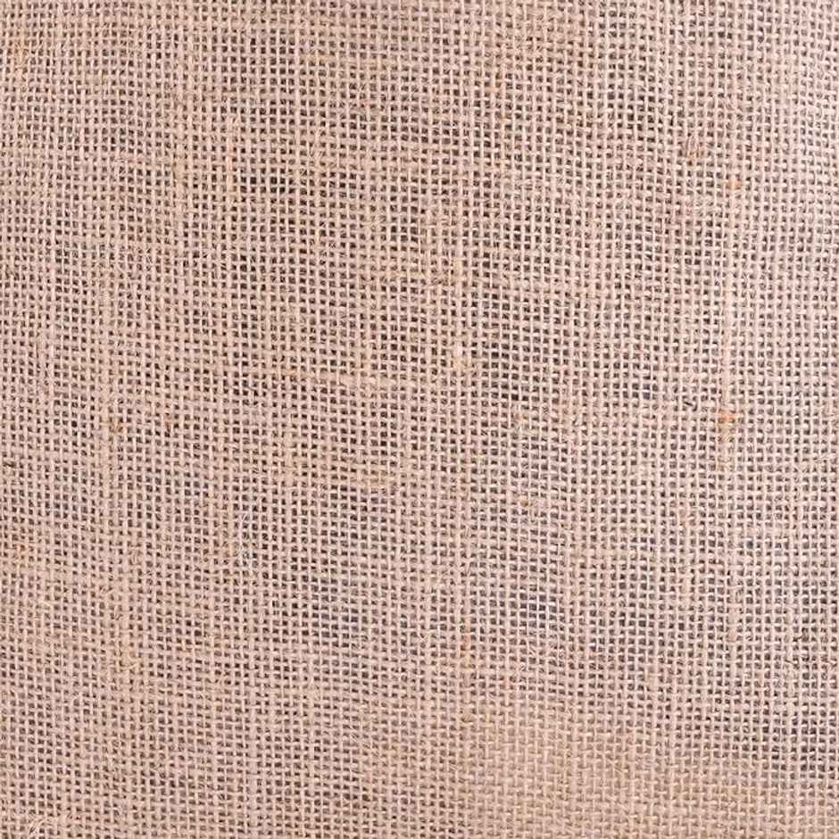 Kuber Industries Jute Plain Grocery Bag|Zipper Shopping Bag with Handle|Brown