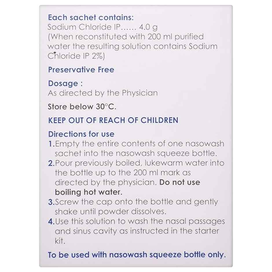 Nasowash Powder for Nasal Solution