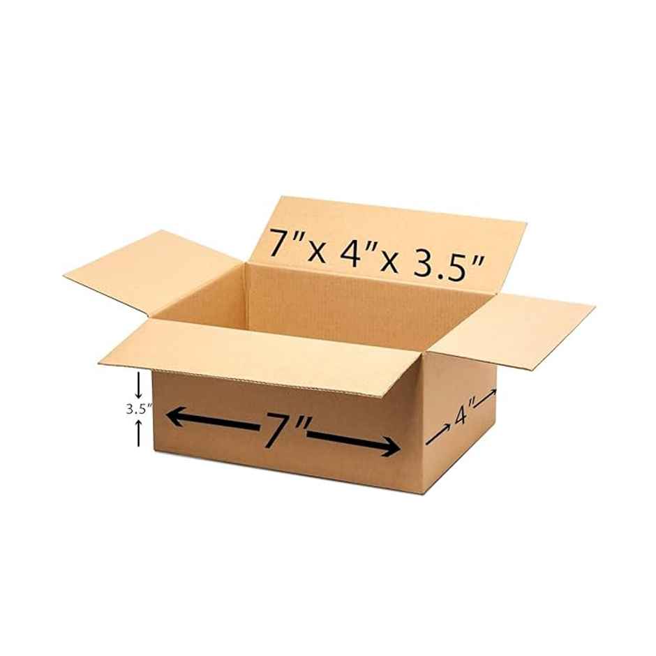 ABK Mini Corrugated Cardboard Box | 7x4x3.5 in | 3-Ply | Packing | Pack of 20