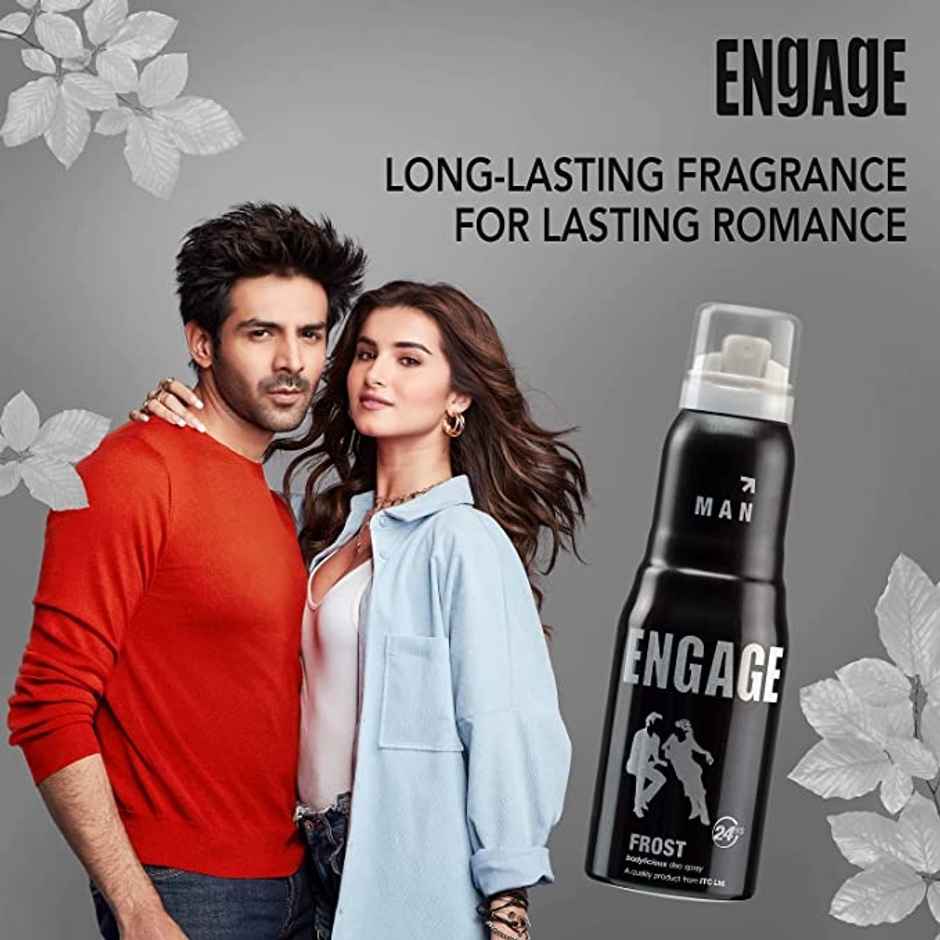 Engage Frost Deodorant For Men, Citrus & Spicy, Skin Friendly Deo Spray