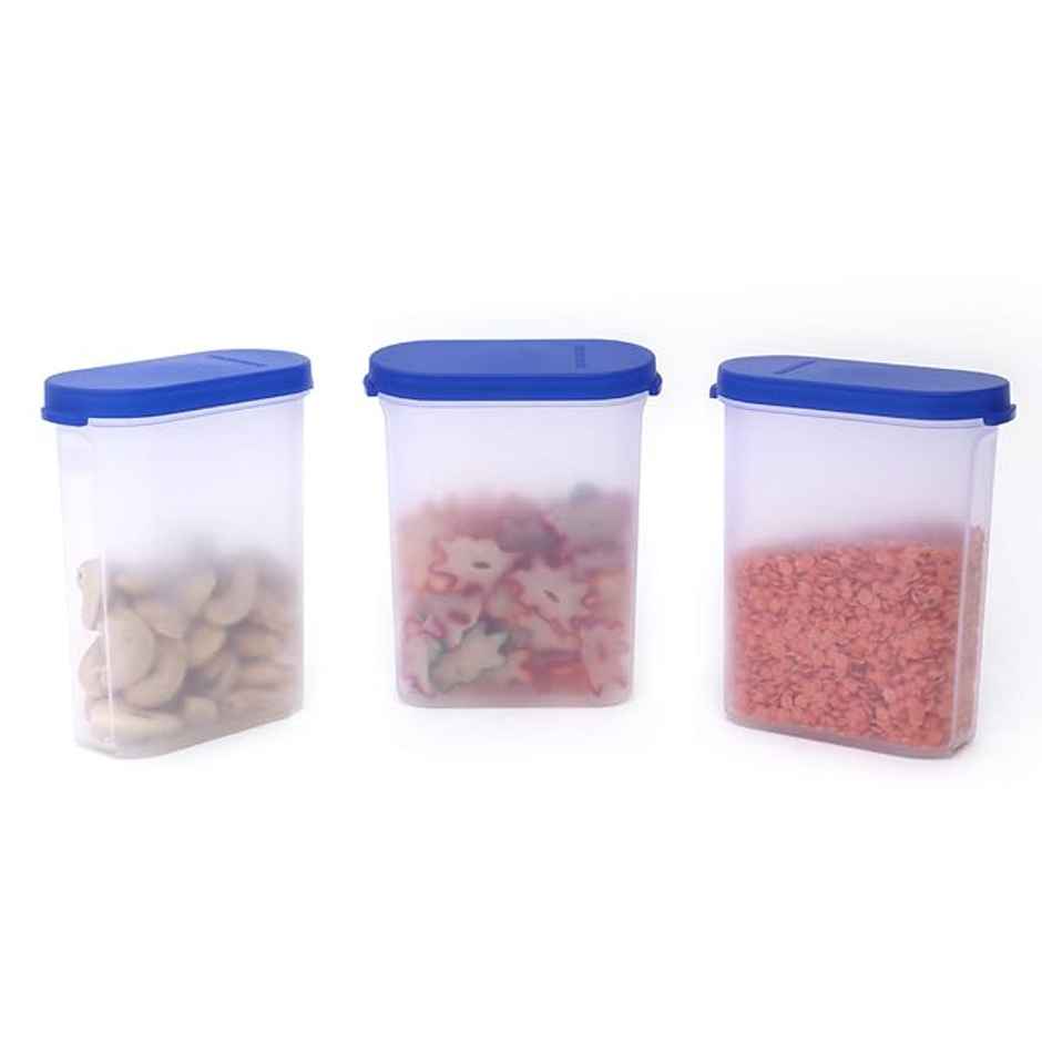 Mahaware Modular Mini Space Saver | Fridge safe Container | 275ml (Set of 12) (Blue)