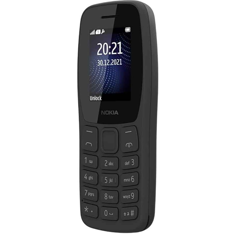Nokia 105 Single Sim | 1.7" Display | 1000mA Battery | 2023 New Woc | Built in UPI | Black