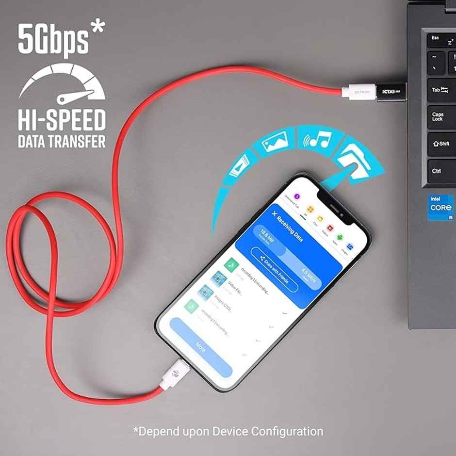 ZEBRONICS CTA1 USB Type C to Type A Converter, USB 3.0, High-Speed Data Transfer, Backward Compatibility, Plug and Play, for Laptops | PC | Compatible Devices - Black