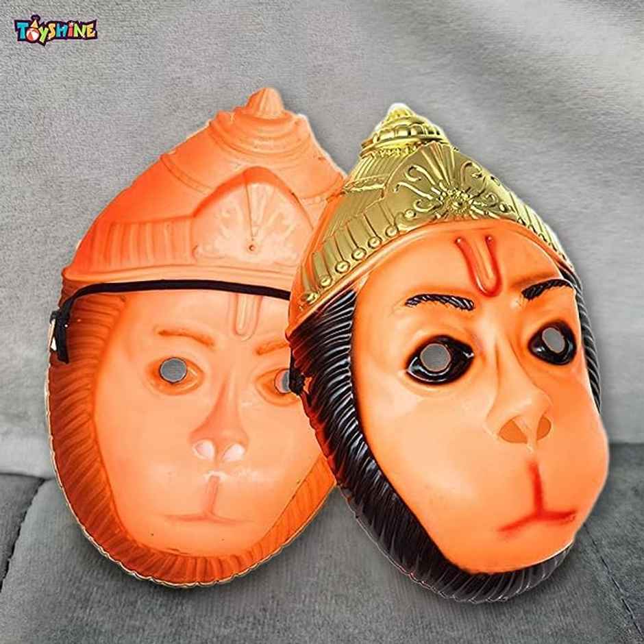Toyshine Festival Combo Of God Role Play Hanuman Ji Face Mask With Gada Toy For Kids