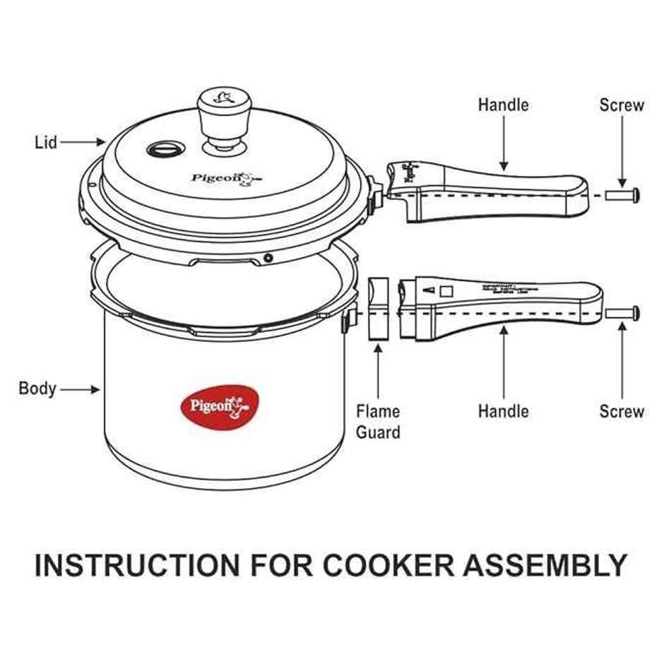 Pigeon Special 2 L, 3 L, 5 L Outer Lid Induction Bottom Pressure Cooker