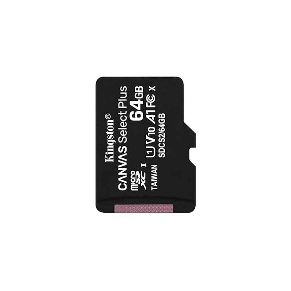 Kingston Canvas Select Plus 64Gb Microsd Card Class 10 Uhs-I 100Mb/S With Adapter (Sdcs2/64Gbin)