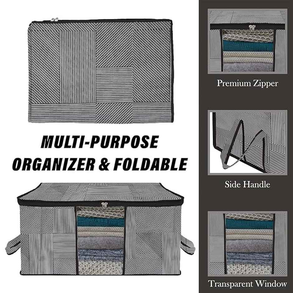Kuber Industries Underbed Storage Bag | Clothes Storage Organizer | Blanket Cover with Clear Window