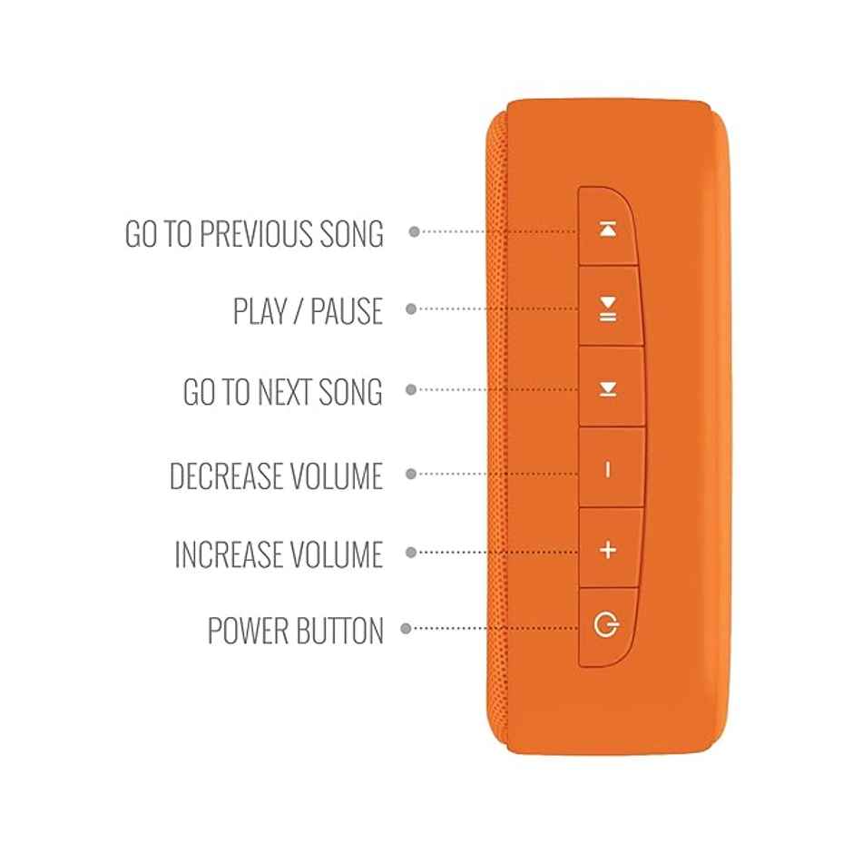 Carvaan Mini 2.0 Bhakti Bluetooth Speaker | 5 W Output | Music player | Bluetooth | FM | AM | AUX | Orange