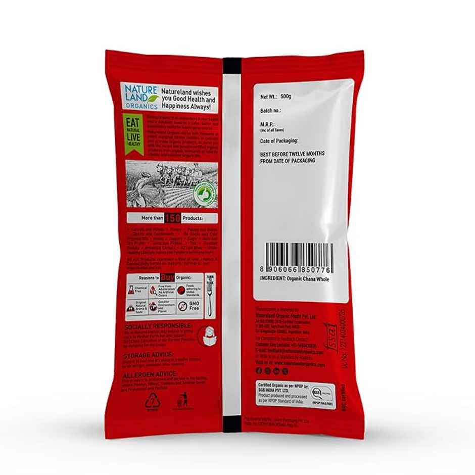 Natureland Organics Kala Chana Whole 