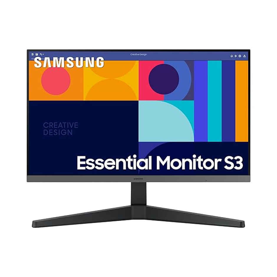 Samsung 24-inch (60.46cm) FHD, IPS, 100 Hz, 1920 x 1080 Flat Monitor, Bezel Less Design, AMD FreeSync, Flicker-Free, HDMI, Display Port (LS24C330GAWXXL - Black