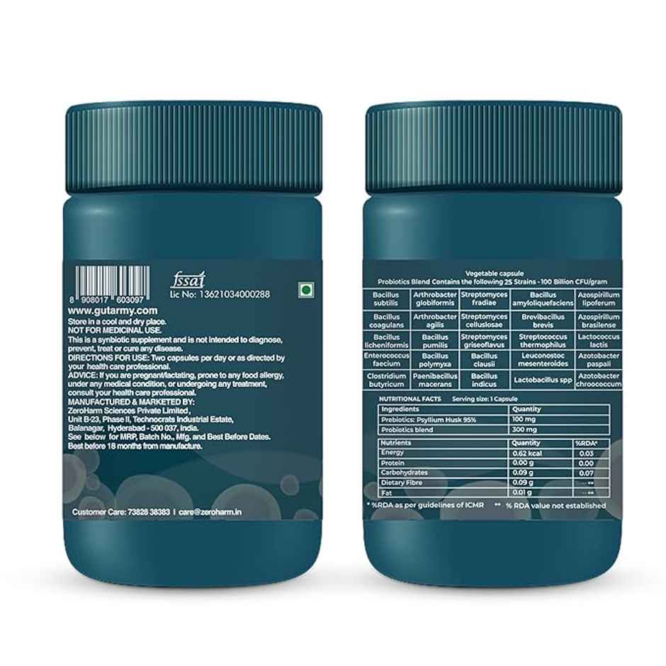 Zeroharm Gut Army 60 pcs