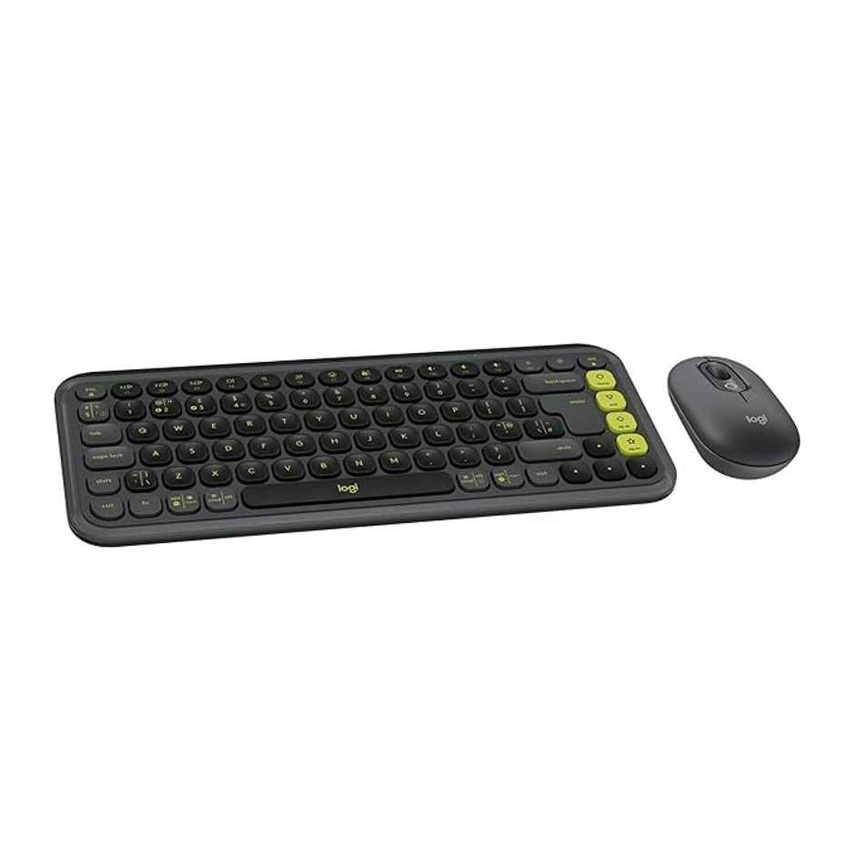 Logitech Pop Icon Combo Bluetooth Keyboard And Mouse Combo Easy-Switch Up To 3 Devices - Graphite