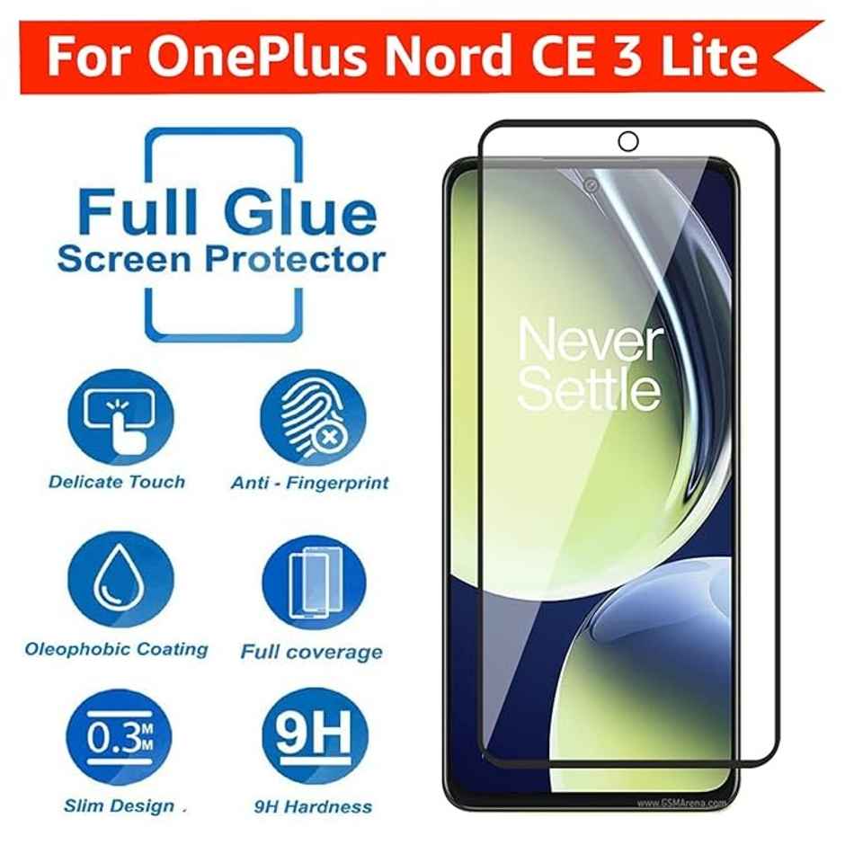 Techvor Tempered Glass for OnePlus Nord CE 3 Lite 5G With Easy Installation Kit for Smartphone