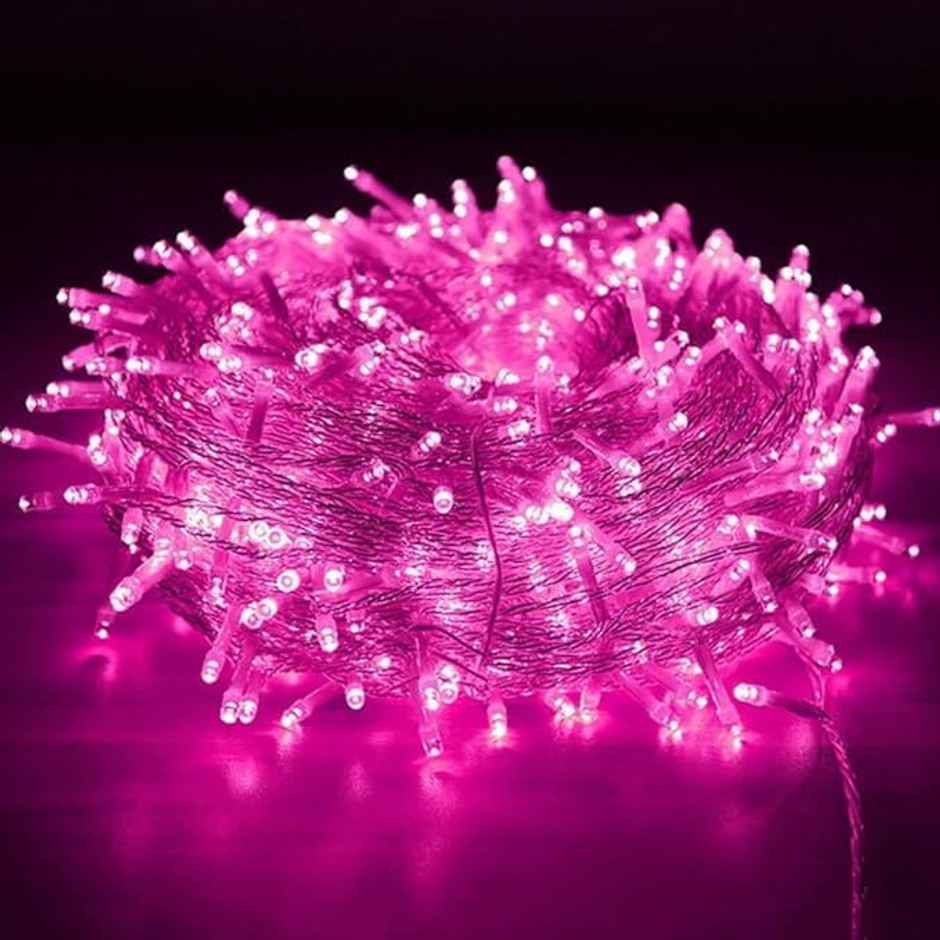 Desidiya Rice String Lights - 12 Meters Pink Soft And Romantic Lighting For Special Moments