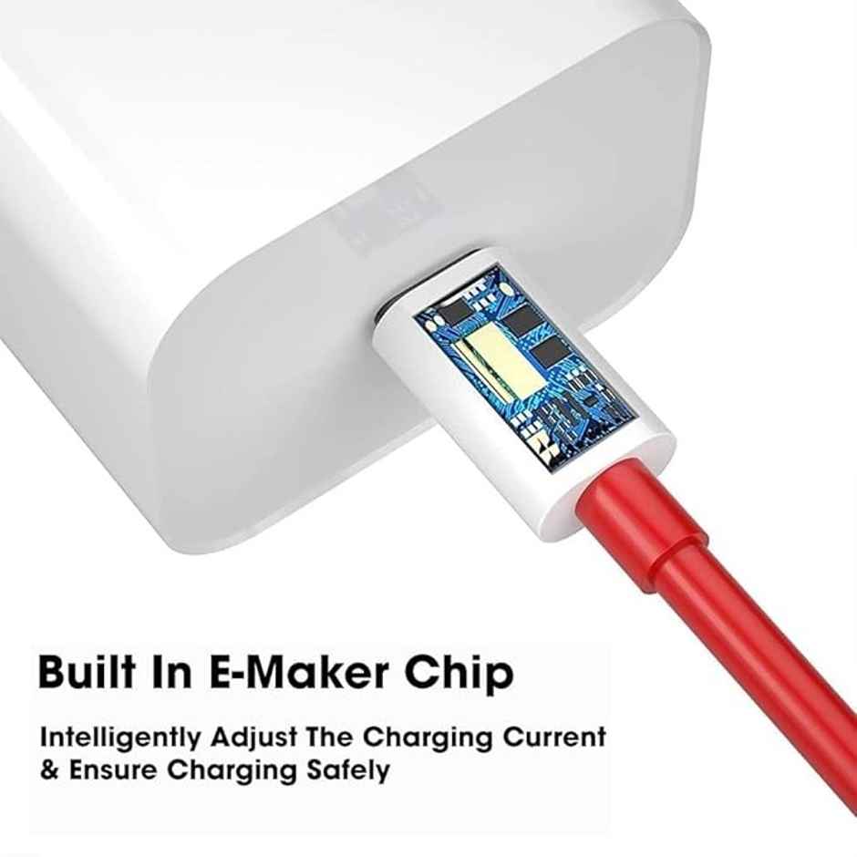 Sounce 65W Oneplus Dash Warp C to C Charging Cable, 6.5A Type-C To Usb C Pd Data Sync Fast Charging Cable Compatible With One Plus 8T/ 9/ 9R/ 9 Pro/ 9Rt/ 10R/ Nord & For All Type C Device Red, 1 Meter