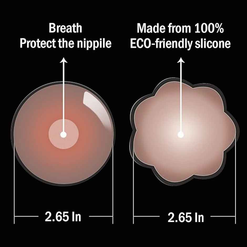 Bronson Professional Women's Reusable Silicone Nipple Cover Bra Pad