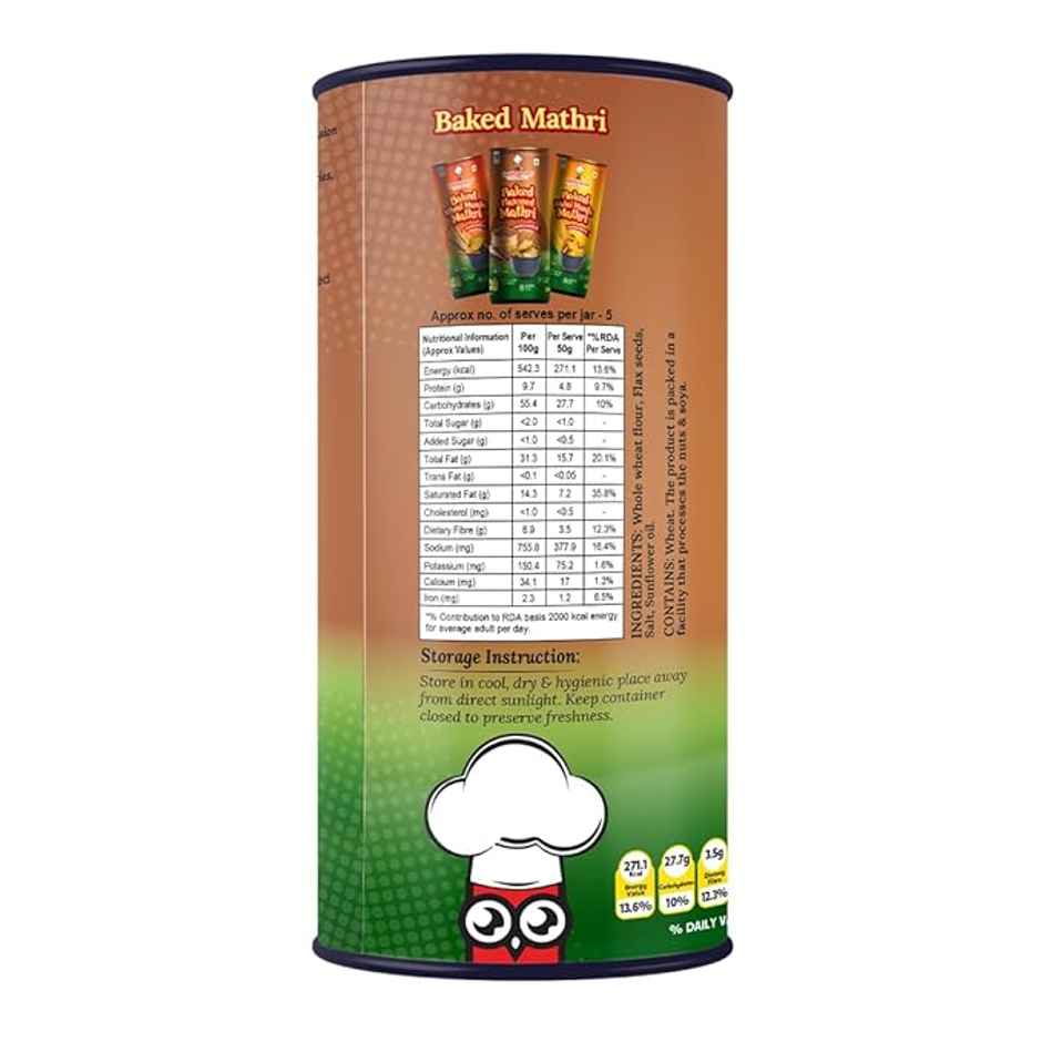 Healthy Master Baked Wheat Mathri (Flax seed)