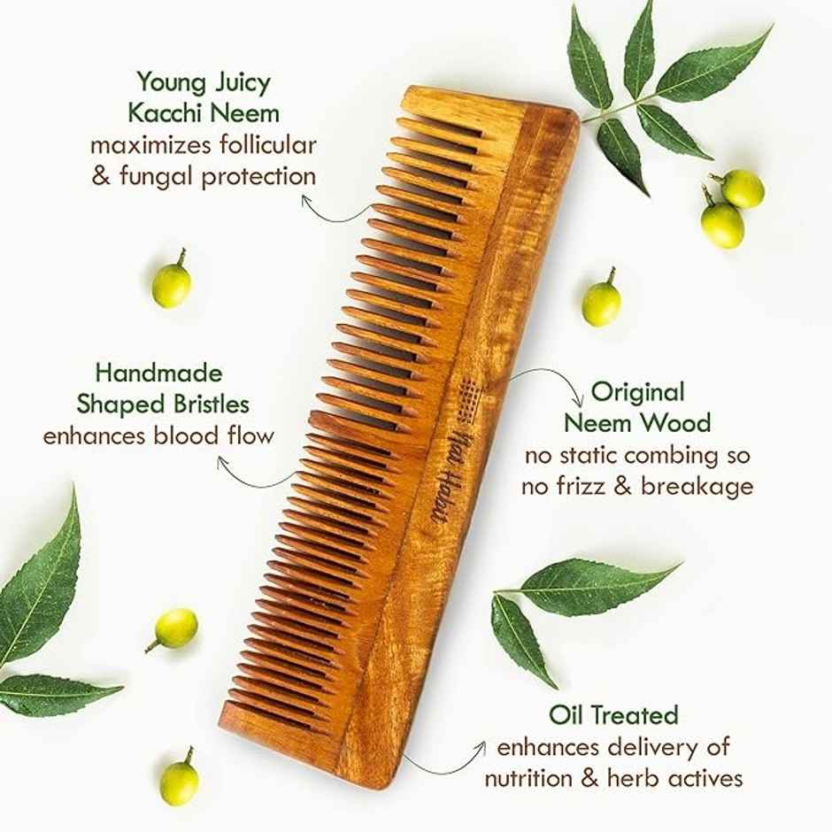Nat Habit Dual Tooth Wooden Comb