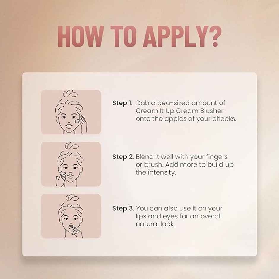 Swiss Beauty Cream It Up Blusher With Shea Butter - 3 Cheeky Peach