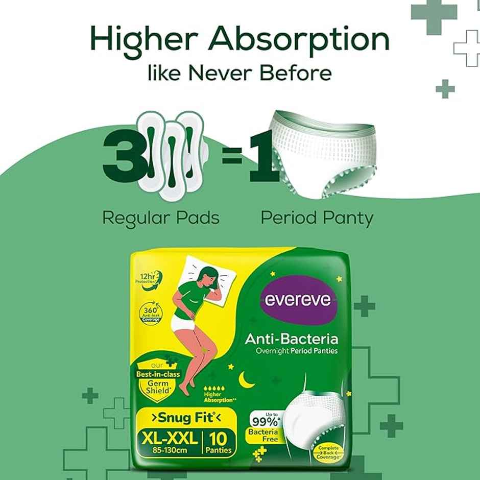 Evereve Anti Bacteria Period Panty for Girls & Women | XL - XXL