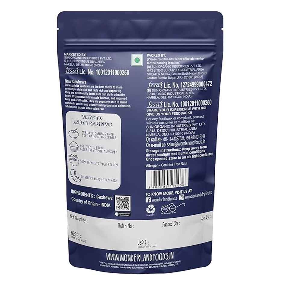 Wonderland Foods Cashew Nuts Combo 
