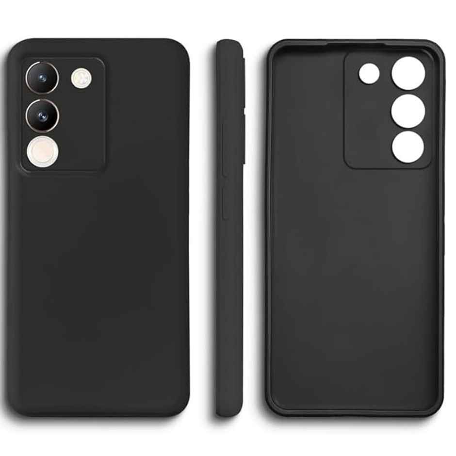 Kwine Case Vivo Y200 5G Back Cover - Black Bordered Transparent Case