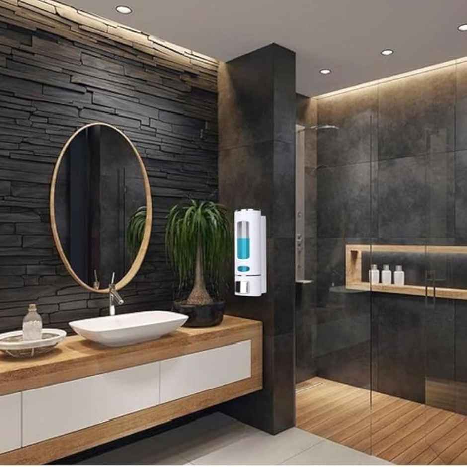 Bronson Professional Plastic Soap Dispenser | Wall Mounted Cylindrical White