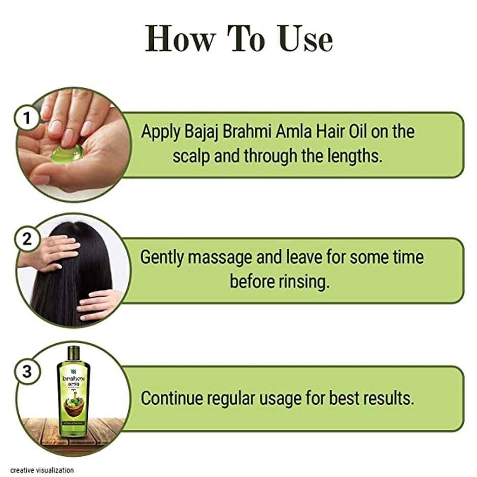 Bajaj Brahmi Amla Ayurvedic Hair Oil Reduces Hair Fall, Strengthens Hair